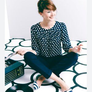 Boden Silk Blend Ruffle Blouse (Very Barbie!)